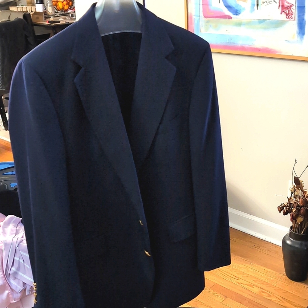 Polo University men's navy blue blazer